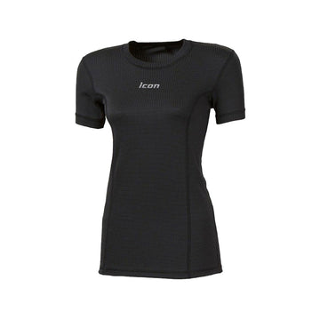 Women's Black Short Sleeve Microsense Performance Base Layer